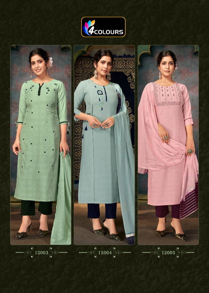 4 Colours Gulzar Handwork Festive Wear Heavy Handwork on Heavy 	Viscose Weaving Ready Made Collection
